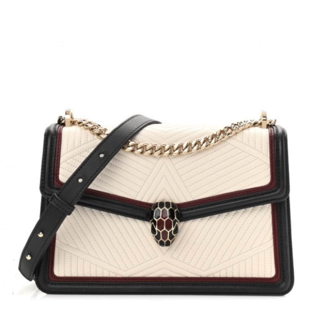 Quilted Nappa Smooth Calfskin Serpenti Forever Diamond Blast Shoulder Bag